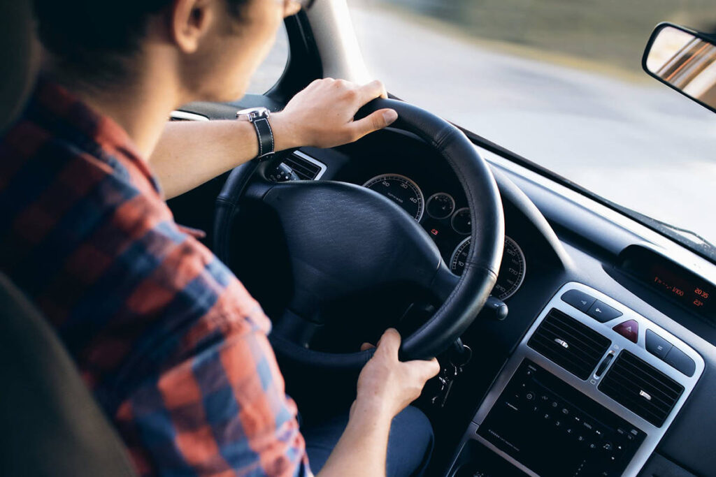 girl driving car